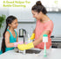 Baby Bottle Brush Set, 10.2" Cleaning Brush & 6.5" Sponge Brush, Nipple Cleaner, 5 Pack with Replacement Head, Blue
