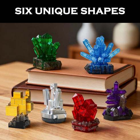 564 Gemstone Building Blocks Kit for Women, PCS Crystal Mineral Display Collection - Creative Arts & Crafts Hobby