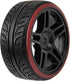 Hard Plastic Wheel Rims & Tires 12mm Hex for Traxxas HSP Tamiya Kyosho Himoto 1/10 RC Drift Car