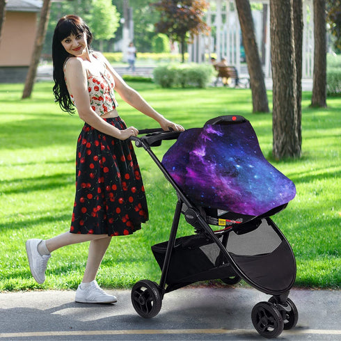 Bolaz Nursing Cover Universe Galaxy Nebula Space Breastfeeding Soft Carseat Canopy Multi Use for Baby Car Seat Covers