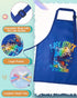 Lictin 2 Pack Kids Apron for Boys Girls - Waterproof Art Apron with Pockets for Cooking, Painting, Baking