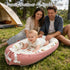 Meindoovm Baby Lounger | Organic Cotton Infant Support Cushion | Reversible, Adjustable & Portable Floor Cushion |