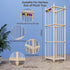 57" 3D Stuffed Animal Storage, Tall Wooden Toy Organizer with Sign, Upgraded Thicker Solid Pine Plushie Holder, Large