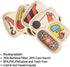 Kid Plate Set Bamboo Toddler Dinnerware, Spill Proof Divided Plate with Baby Spoon and Fork 3-Piece Set for Kids