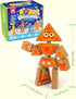 Playset, 3 4 5 Coogam Snap Together Robot Builders for Toddlers, Wooden Take Apart Robot Build Block Fine Motor Skill