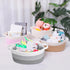 ABenkle Small Woven Basket, 12"x 8"x 5", Cute Storage Basket for Cat Dog Toys, Decorative Gift Basket with Handles