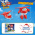 Super Wings Transformer Toys 4-Pack, 5" Action Figures, Educational Toys for Boys & Girls Age 3+
