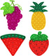 4 Pack Fidget Toys - Fruit Silicone Sensory Fidget Poppers for Stress Relief and Educational Pop Toys