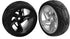 Mxfans RC 12mm Hux Wheel Rims & Rubber Tires for RC 1:10 On Road Drift Car Pack of 4