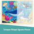 48 Piece Wooden Jigsaw Puzzles for Kids Ages 3-5 with Unique Pieces and Storage Tray