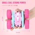 2.4Ghz 360 3+ Remote Control Car, Pink RC Cars for Girls, Rechargeable RC Truck, Double Sided Rotating Stunt Car Toy