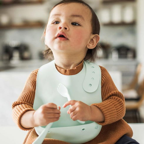 green sprouts Unisex Baby Silicone Scoop Bib