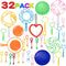 Bubble Wands Set - 32pcs Large Bubble Wand Toy Set for Kids Summer Outdoor Activity Party Birthday Fun