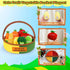 GERBIT Set 8 My First Fruit Vegetable Basket Plush, Baby Felt Play Food with Pcs Fruit Vegetable Plushies for Toddlers