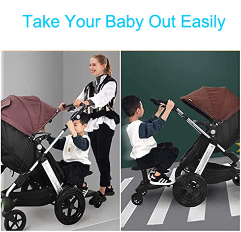 Leefngsun 55lbs Universal Stroller Board Buggy Board with Detachable Seat, Stroller Glider Board Suitable for Most