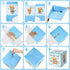 51 Spakon Pieces Bear Diaper Raffle Tickets with Box Blue for Baby Shower Supplies Game Decoration Gender Reveal Party