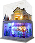 DIY Miniature Dollhouse Kit - Tiny House with Furniture and Dust Proof, 1:24 Scale Beachside Bungalow