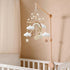 Boho Rainbow Crib Mobile - Gender Neutral with Gold Stars & Clouds