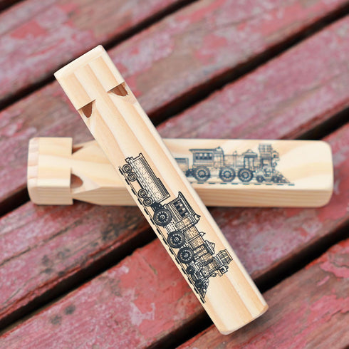 Fartime 4 (4 PCS-Wooden Train Whistle Musical Toy for Kids Tone)