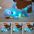 BSTAOFY 20'' LED Shark Soft Plush Toy Night Light, Luminous Glow in The Dark Bedtime Companion, Blue