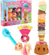 Set Ice Cream Toy Stacking Tower - Balancing and Stackable Scoop Ice Cream for Toddlers, Kids Pretend Food Play Kitchen