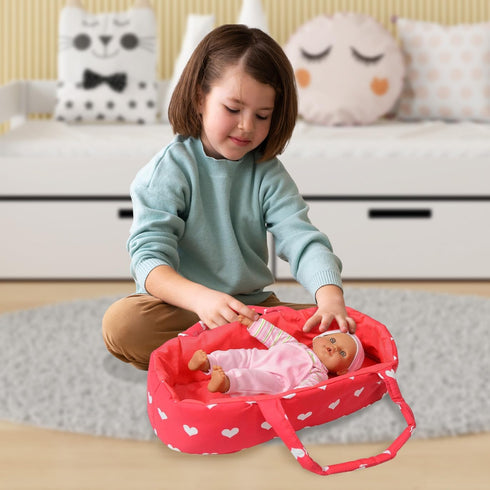 Set, 3-in-1 3-4 Baby Doll Stroller Play Babydoll Stroller with Removable Bassinet Baby Carriage for Dolls Toy Doll