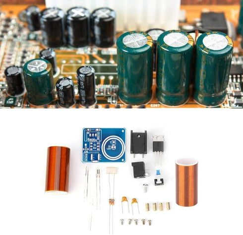 Mini Tesla Coil Remote LED Spark Module Kit, Experiment Desktop Model Electronic DIY Kit Science Physics Toy