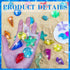 60pcs Set Diving Gems Pool Toys, Colorful Acrylic Diamond Pirate Treasure and Mermaid Pool Play with Mesh Bag