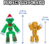 Pack 7 Zing StikBot Christmas Crew Festive Themed Poseable Action Figures with Holiday Accessories, Stop Motion