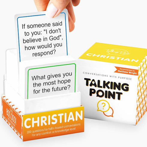 200 Conversation Cards for Christians - Fun Family Game Night, Bible Study, Perfect for Church Groups and Couples