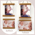 Zyeco 2 Pcs Sonogram Picture Frame, Wooden Magnetic Ultrasound Picture Frame for Refrigerator with Love at First Sight