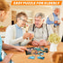 Kathfly 4 Pack 16 Large Piece Jigsaw Puzzles for Dementia, Alzheimer's Products for Elderly Seniors with Storage Bag