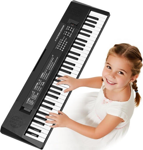 MusicForset 61 Keys Kids Piano Keyboard Toy with Mic Portable Electronic Piano for
