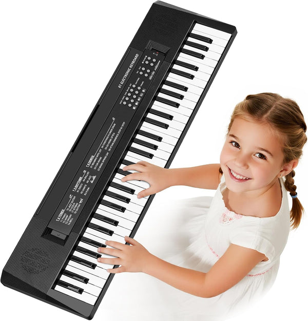 MusicForset 61 Keys Kids Piano Keyboard Toy with Mic Portable Electronic Piano for