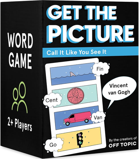 OFF TOPIC Get The Picture Card Game - Fun Word Puzzle Game for 2+ Players, Great Party Game