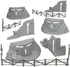 BMC Classic Marx Axis Ambush - 14pc Gray Plastic Army Men Playset Accessories