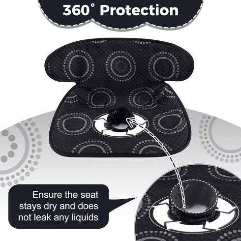 Piddle Pad, Car Seat Potty Training Protector, Baby Waterproof Car Seat Cover with Anti-Slip Backing, Machine Washable
