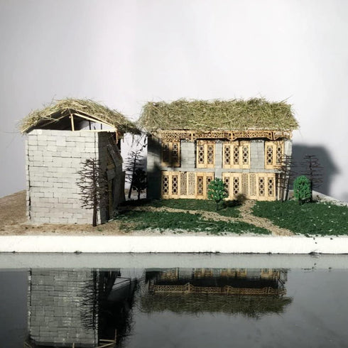 Woohome 350 PCS Gray Mini Wall Bricks, Miniature Figurine Model Brick Building Set with Scraper for Fairy Garden