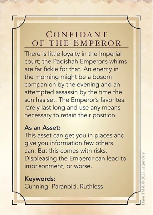 Dune: Asset Cards - Architect Expansion Deck, 56 Cards RPG Expansion for Dune Adventures in The Imperium