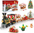 Christmas Train Building Blocks Set, Trian Model Building Toy Collectible Holiday Block