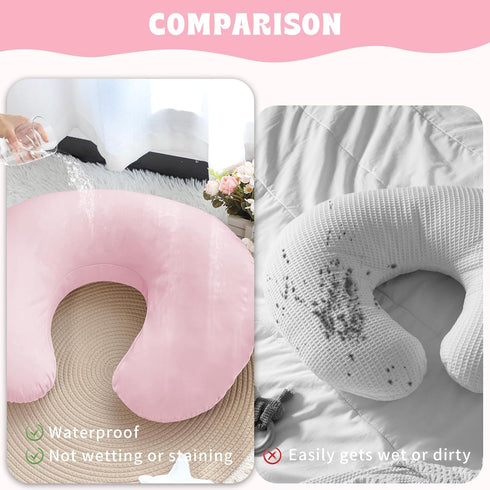 Hooyax Baby Waterproof Nursing Pillow Cover, Stretchy Nursing Covers for Breastfeeding Pillows, Adorable Infant Feeding