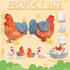 9 1 Set, in Chicken Stuffed Animal Stuffed Chicken Plush Toy with Zippered Belly, Egg Laying Hen with Chicks and Eggs