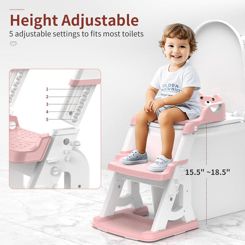 MeuLife 2 1 Potty Training Seat, Upgrade in Potty Training Toilet for Toddler, Toddler Toilet Seat for Boys Girls