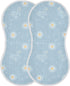 decor gift 4 Pack 22x11in Cotton Muslin Baby Burp Cloths Breathable Cartoon Swan Sunflower Pastel Blue washcloth