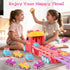aruemp 12 1 2-Player 3 in Princess Carrier Truck with Girls Car Toys, Race Mode Friction Power Toy Cars with Light