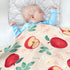 KICPOAY 30x40 Inch Swaddle Blanket for Apples with Leaves Baby Receiving Blanket Muslin Baby Swaddles Soft Cotton