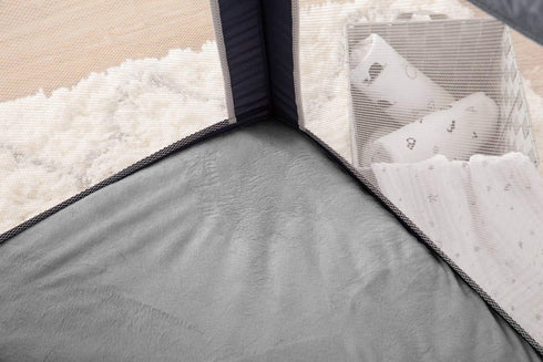 American Baby Company Heavenly Soft Chenille Fitted Pack N Play Sheet, 27" x 39", Gray, Warm and Cozy, Fits Most Mini