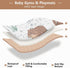 Bokkoy 50x50 inches Beavers at Play Baby Gyms Play Mat, Polyester Lightweight Quilted Cushion, Waterproof Surface, Soft