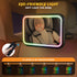 7 360 Baby Car Mirror with Light, RGB Light Rear Facing Baby Car Seat Mirror with Remote Control Rechargeable Rotation