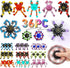 Irvotbes (36PC) Transformable Fidget Spinners,Funny Stress Relief Sensory Fidget Toys,Deformable Chain DIY Robot